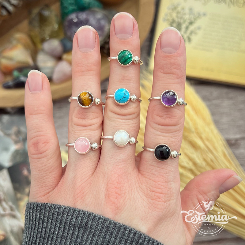 Stříbrný prsten s tyrkysem nastavitelný - Ag925